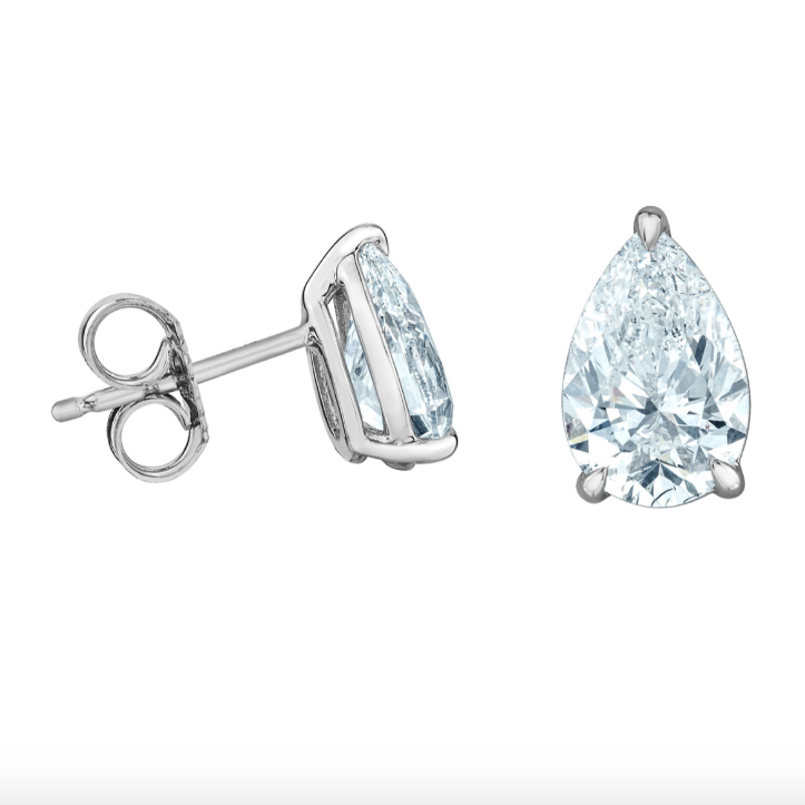 diamondevolution EE4256W/200 Add a touch of fancy to your wardrobe with these gorgeous pear-shape lab-grown diamond (2.00cts TDW)