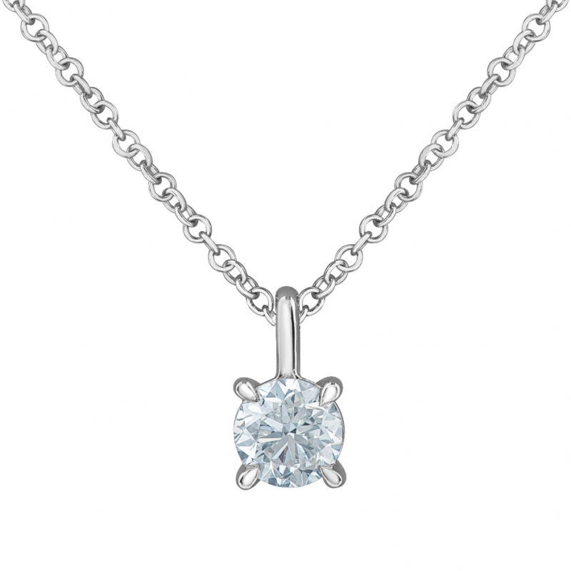 diamondevolution PP4336W/50C A timeless design to be cherished for a lifetime, this classic four-prong pendant sparkles with the 